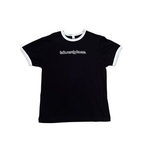 “Talk Nerdy To Me” Y2K Black and White T-Shirt